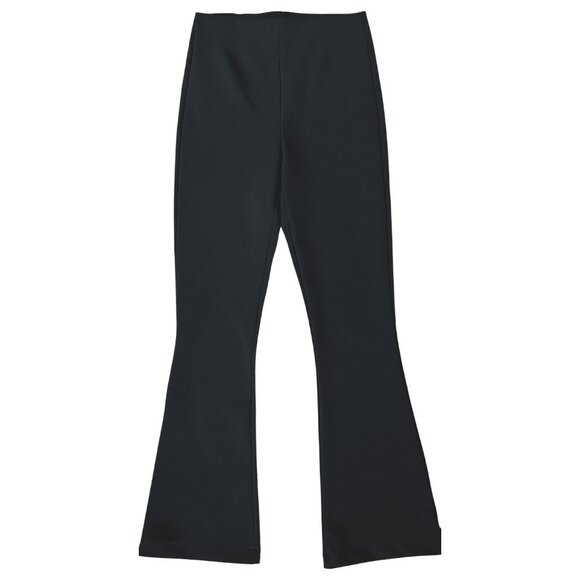 Zara Black Flared Dress Pants Small Stretch Workwear Trousers Polished Look - Picture 2 of 7